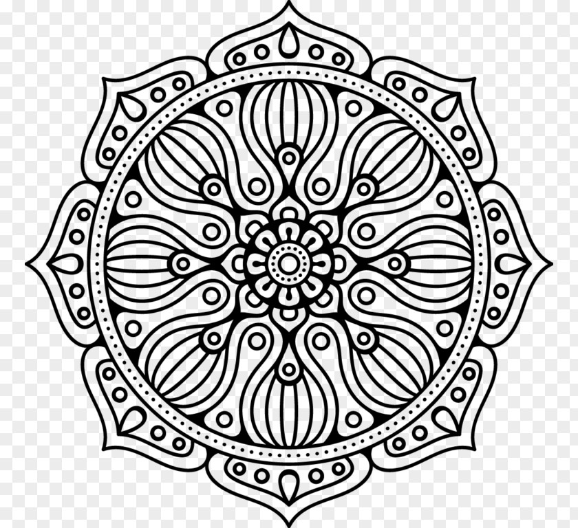 Mandala Vector Graphics Coloring Book Design Clip Art PNG