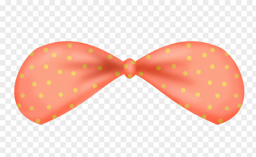 Orange Cartoon Bow Tie Heart Pattern PNG