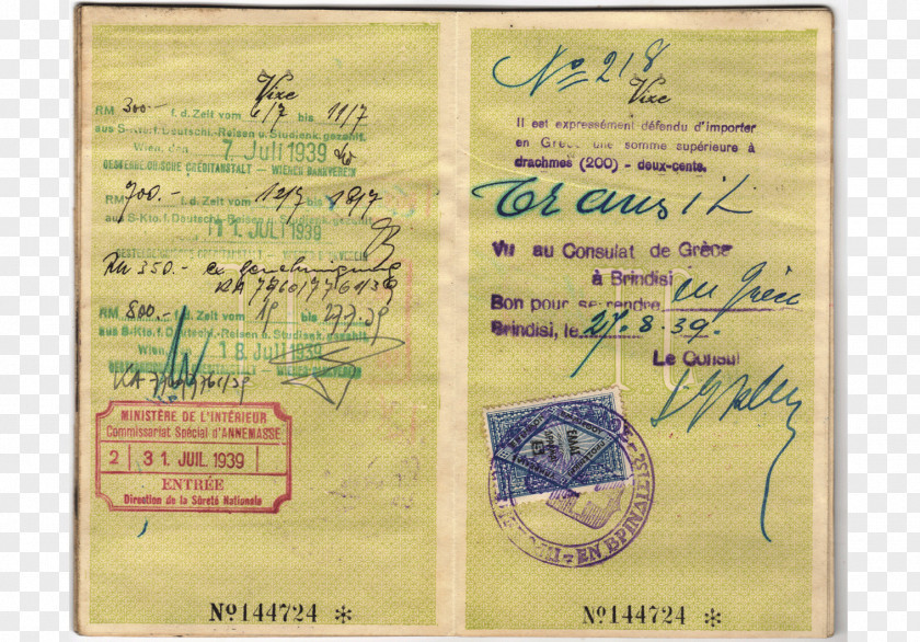 Visa Passport Paper Font PNG