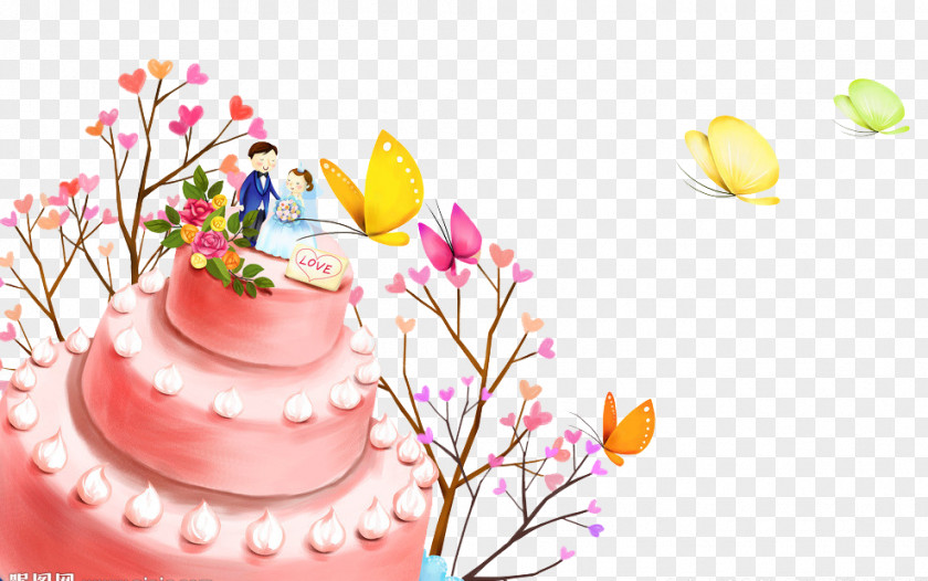 Wedding Cake Design Elements Birthday Christmas PNG