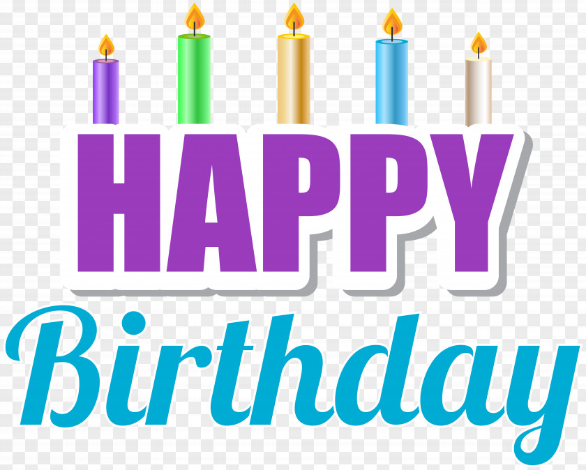 Happy Birthday With Candles Clip Art Wish Friendship Happiness Greeting PNG