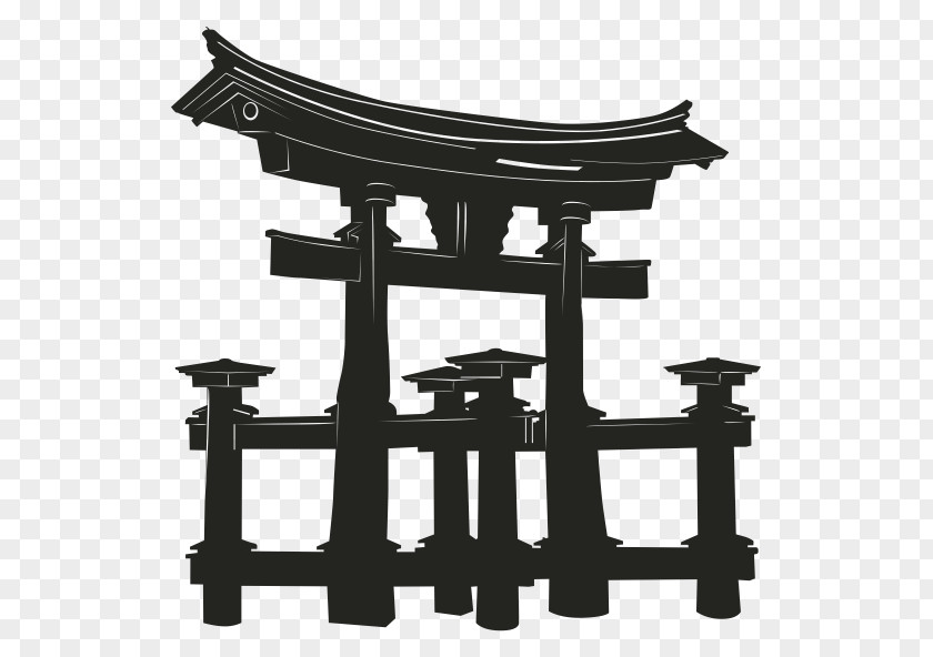 Japan Temple Itsukushima Shrine Meiji Torii Shinto Vector Graphics PNG