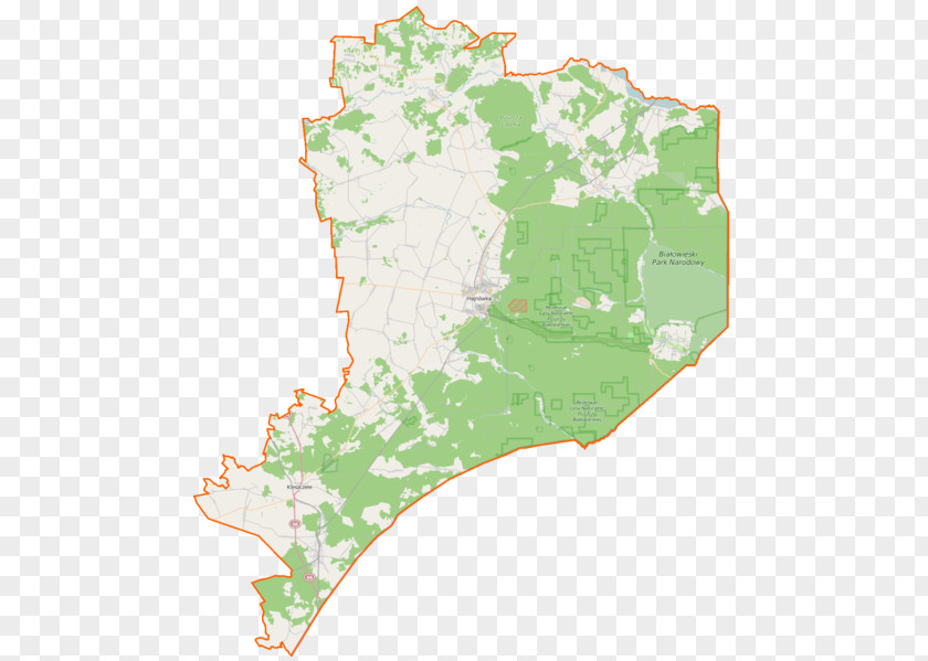 Map Białowieża National Park Zaleszany, Hajnówka County Rezerwat Pokazowy Żubrów Przyrody Lasy Naturalne Puszczy Białowieskiej PNG