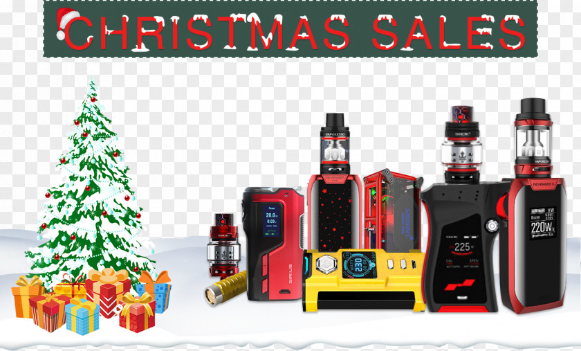 Christmas Sale Banners Tree Bottle PNG