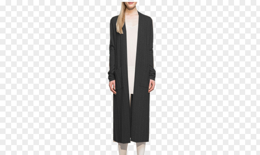 Fancy Long Cardigan Jacket Cashmere Wool PNG