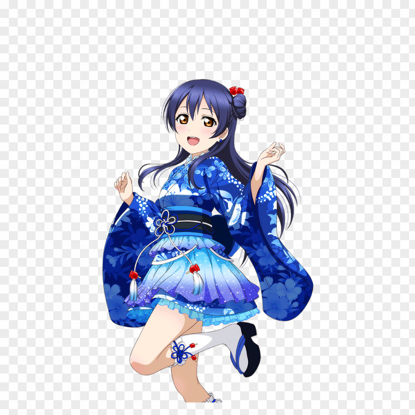 Love Live! School Idol Festival Umi Sonoda Cosplay Yukata Kimono PNG Kimono, kimono doll clipart PNG