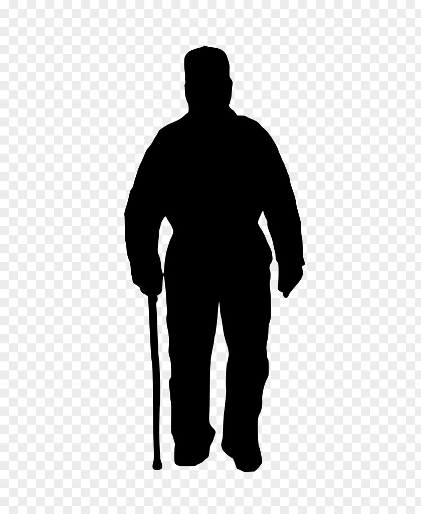 OLD MAN Silhouette Person Clip Art PNG