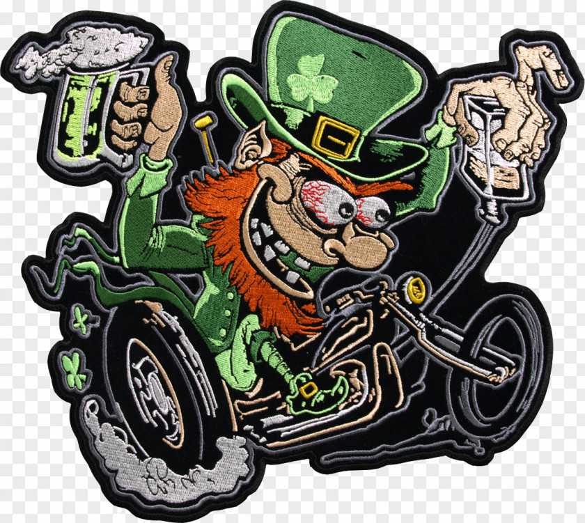 Leprechaun Embroidered Patch Kutte Biker Motorcycle PNG