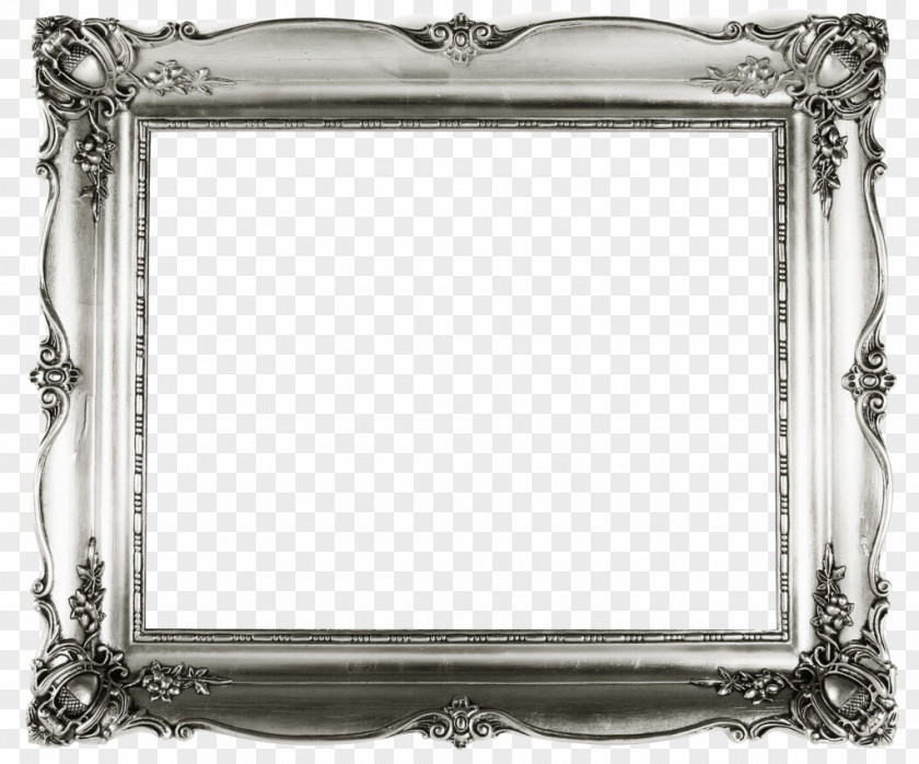 Vintage Silver Picture Frame Canvas Studios Photography Beauty Parlour Hairstyle PNG