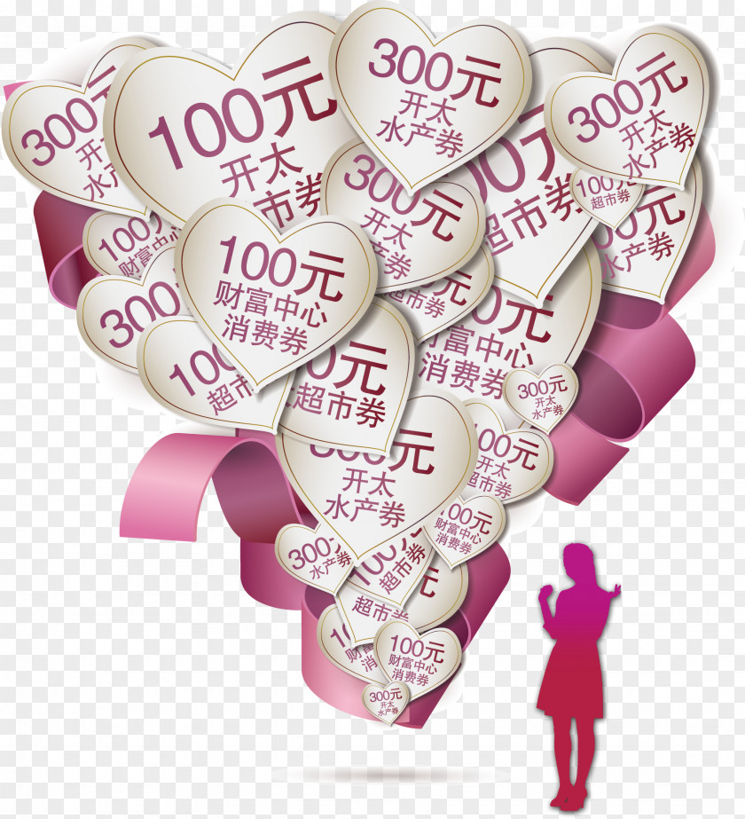Women's Day Coupons Heart Valentines International Womens PNG