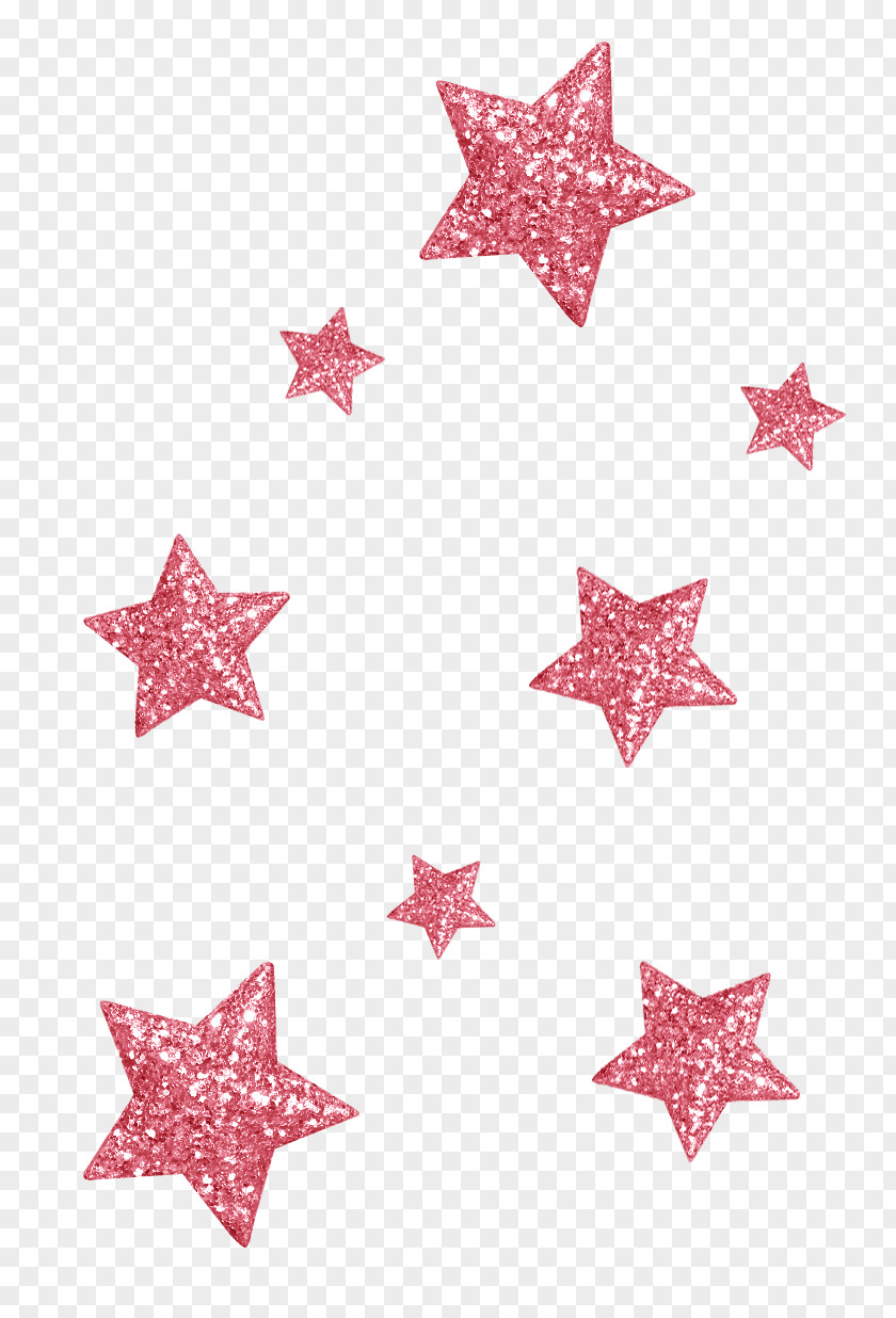 Red Star Glitter PNG
