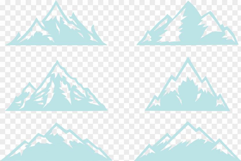 Blue Mountain Triangle Point Pattern PNG