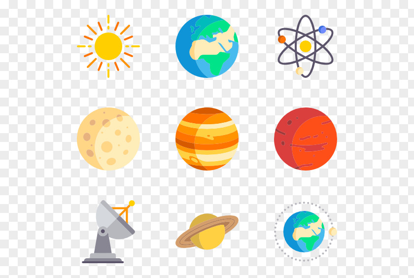 Elements Space Icon Design PNG