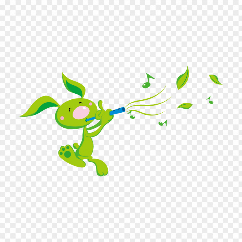 Flute Rabbit PNG