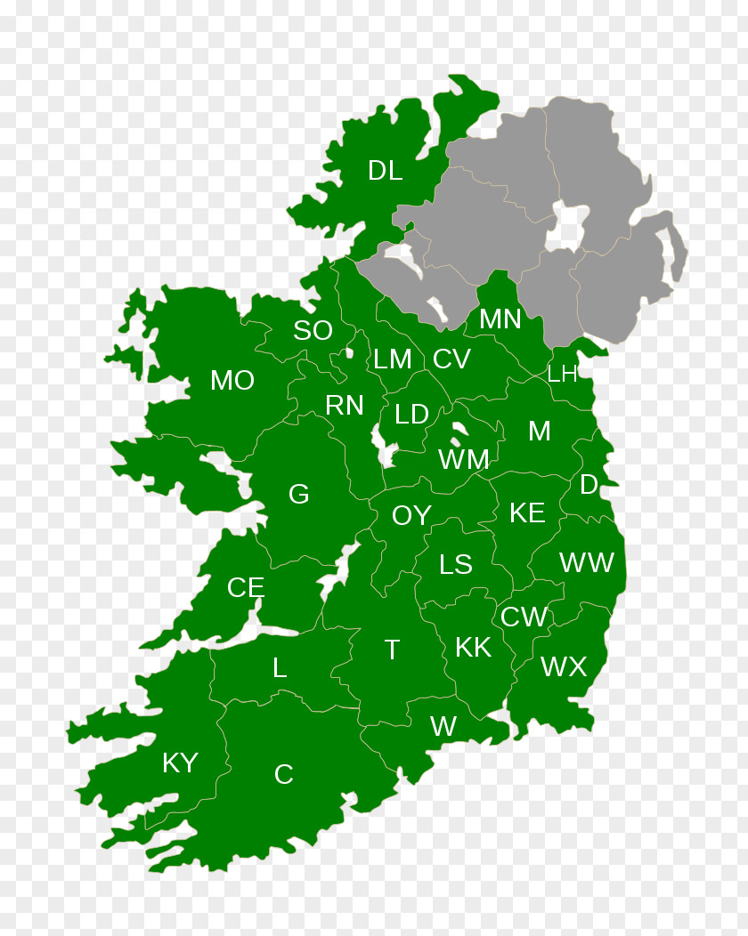 Map Clip Art Counties Of Ireland Republic Image PNG