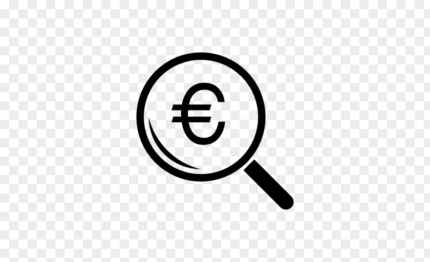 White-collar Workers Sitting Magnifying Glass Euro Sign PNG