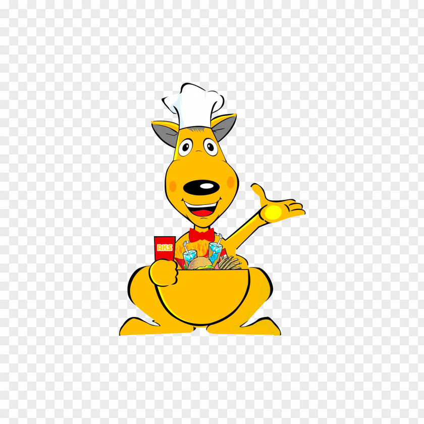 Kangaroo Chef Cartoon PNG