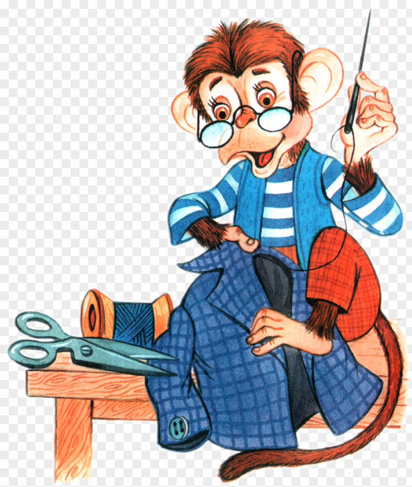 Monkey Sewing Teacher Labor Class Clip Art PNG