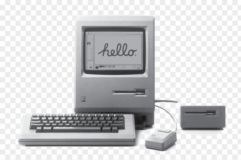 Vintage Computer Apple Lisa IIe Macintosh 128K PNG