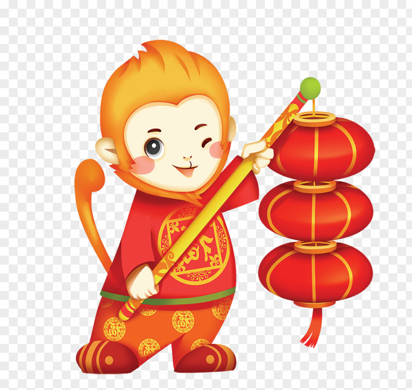 Cute Monkey Sun Wukong PNG