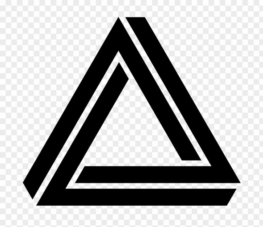 Illusion Vector Penrose Triangle T-shirt Logo PNG