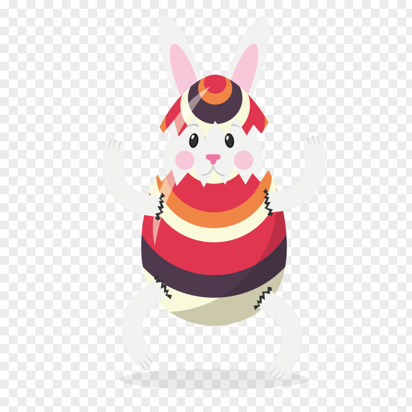 Vector Cute Egg Shell Decorative Bunny Easter Chicken Eggshell PNG