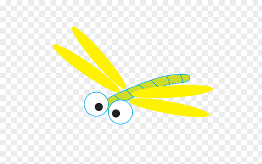 Cartoon Yellow Dragonfly Clip Art PNG
