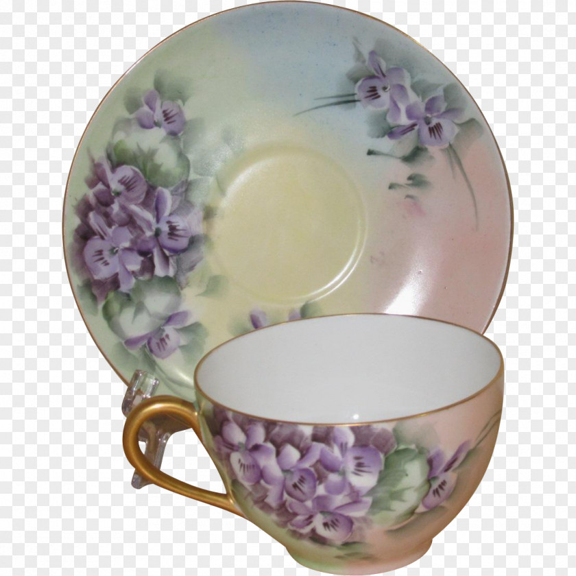 Plate Coffee Cup Saucer Porcelain Tableware PNG