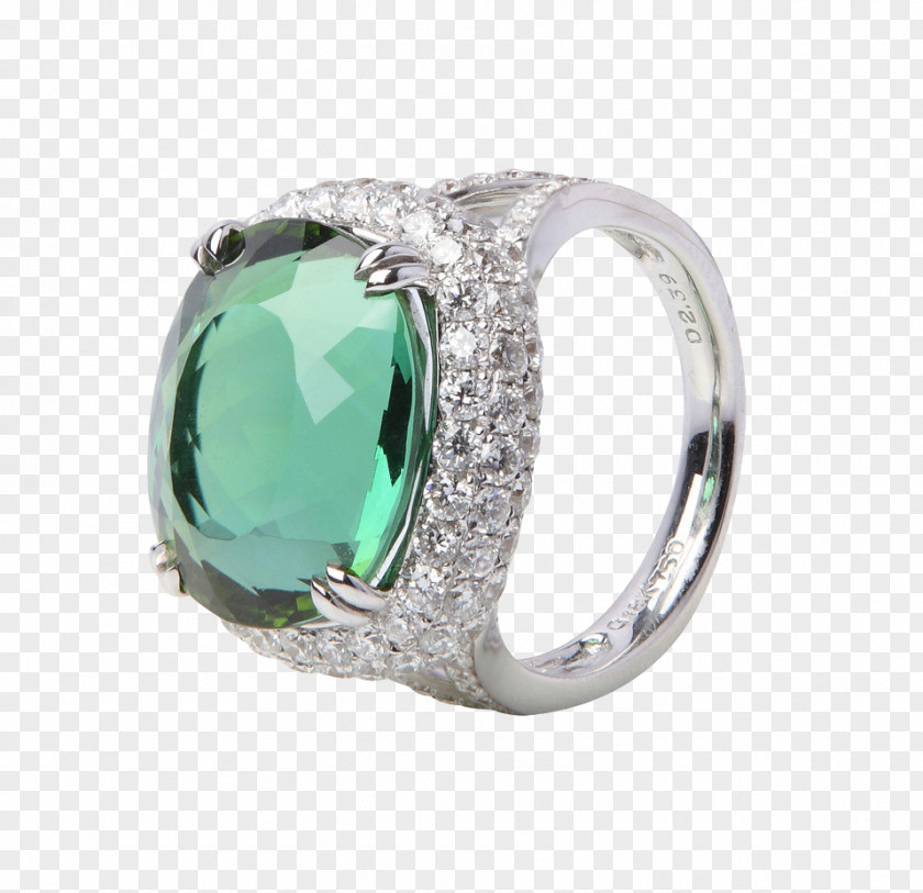 Emerald Silver Ring Jewellery PNG