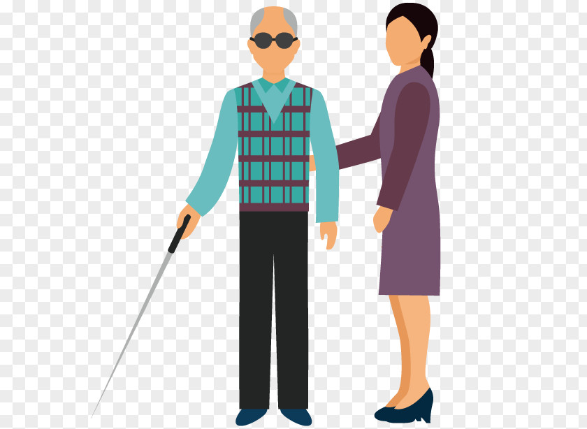 Blind People Cartoon Vector Graphics Image Blindness PNG