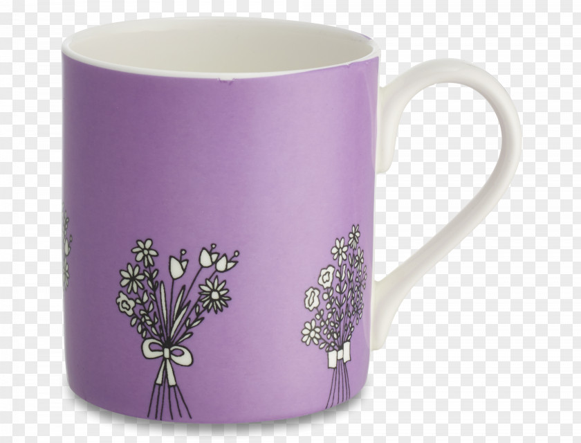 Chinese Bones Mug Ceramic Cup Purple PNG