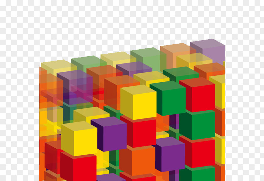 Colored Cubes Cube Color Geometry Three-dimensional Space PNG