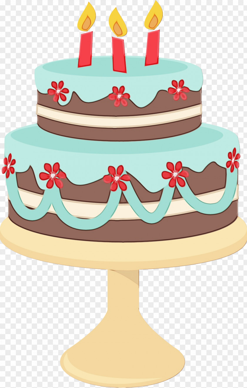 Frozen Dessert Dish Cartoon Birthday Cake PNG