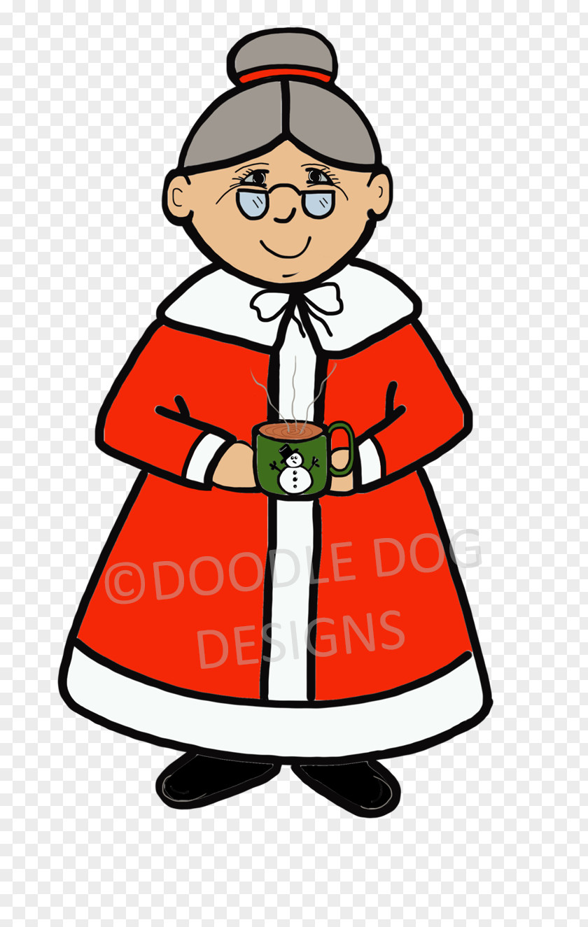 Mrs. Santa Claus Christmas Tree Cartoon Clip Art PNG