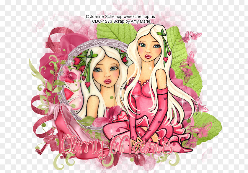 Label Blossom Floral Design Little Cupcake Barbie PNG