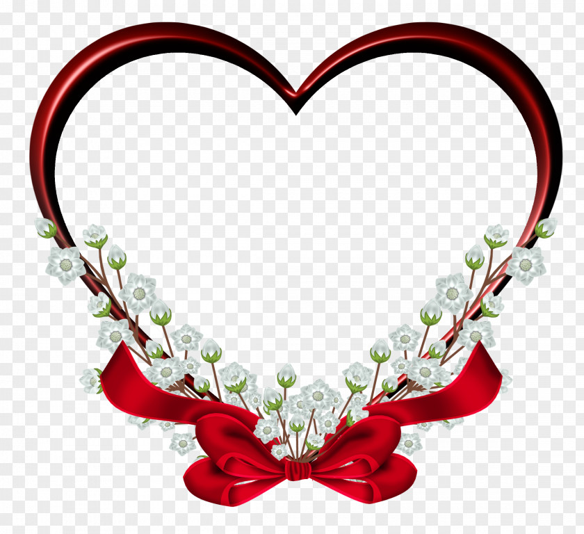 Red Heart Image Picture Frame Clip Art PNG