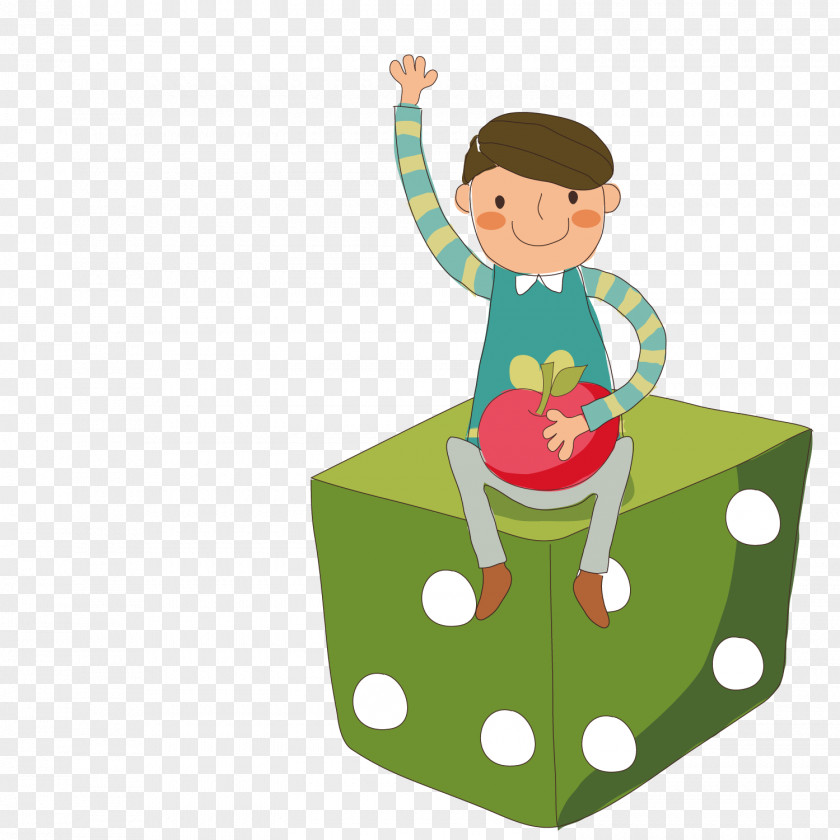 Sitting On A Sieve With An Apple Waving Man Food Male Clip Art PNG