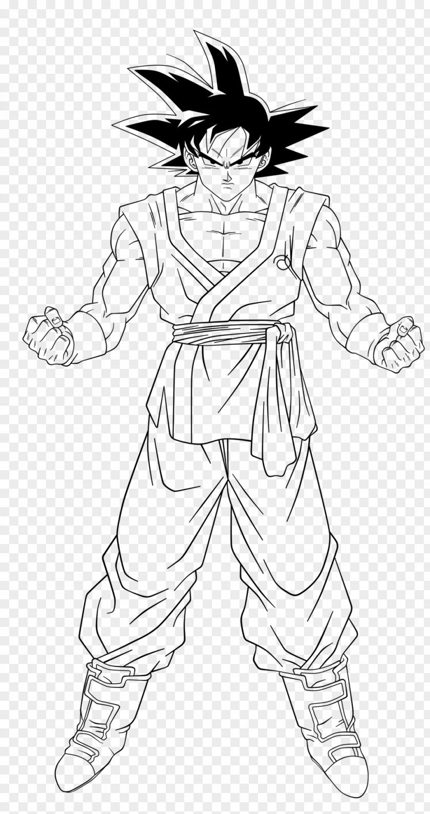 Goku Line Art Vegeta Drawing Tattoo PNG