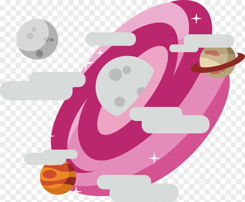Pink Galaxy Illustration PNG