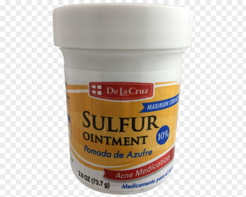 Sulfur De La Cruz 10% Ointment Acne Cream Topical Medication Salve PNG