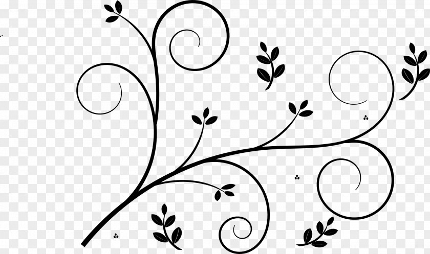 Swirls Vine Flower Clip Art PNG