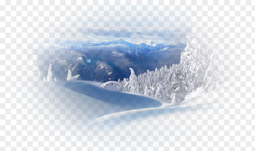 Winter Beautiful Mountain Asahi-dake Desktop Wallpaper PNG