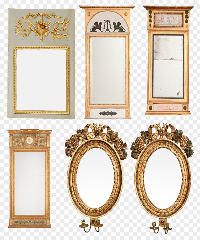 Creative Mirror Light Picture Frame Wall PNG