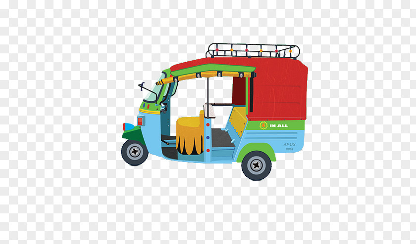 India Car Illustration PNG