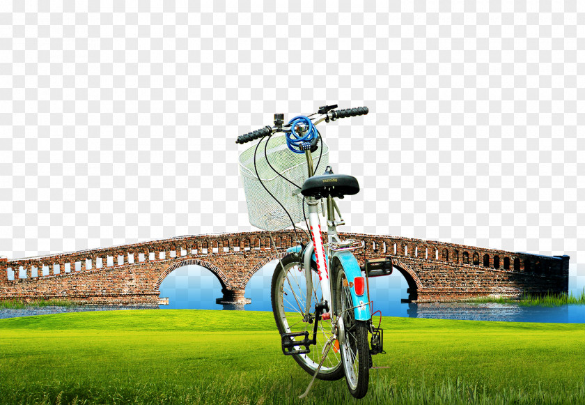Lawn Bridge Bike Road Bicycle Vehicle PNG