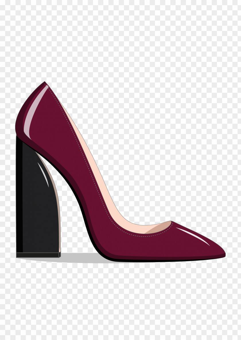 Shoe Drawing Heels Court Boot Slipper High-heeled PNG