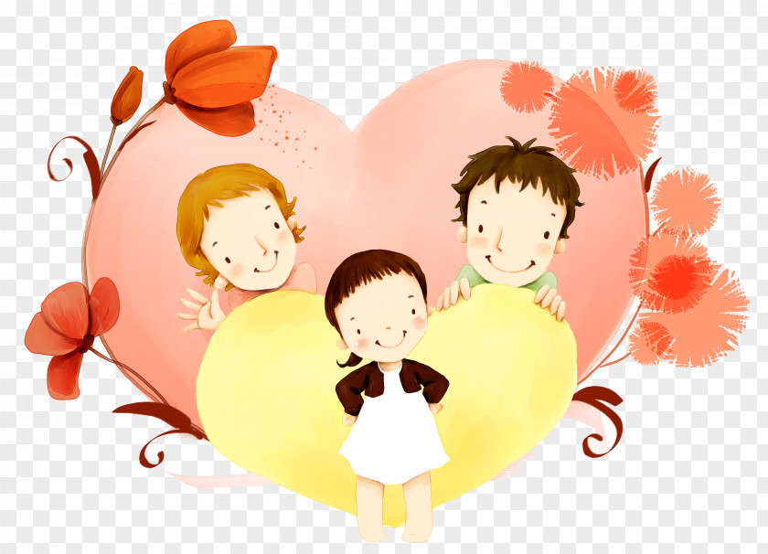 Cartoon Happy Family Animation Illustration PNG