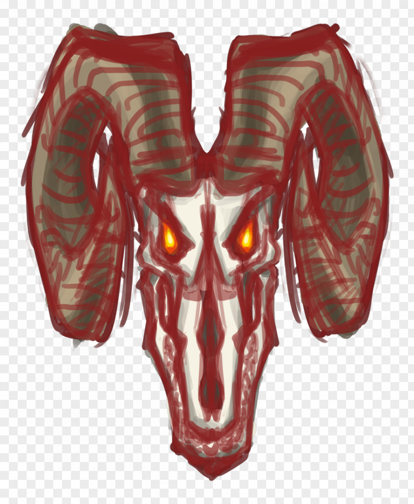 Goat Skull Human Skeleton Searchlight Eyes Mantis PNG