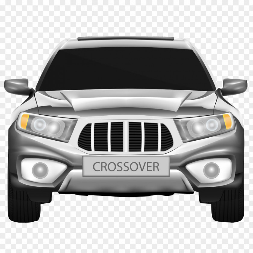 Painted White Cartoon Car Material Stock Illustration Crossover PNG