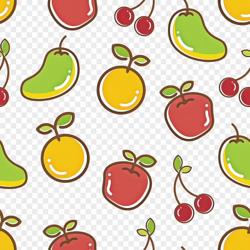 Pattern Vegetable Line Apple PNG